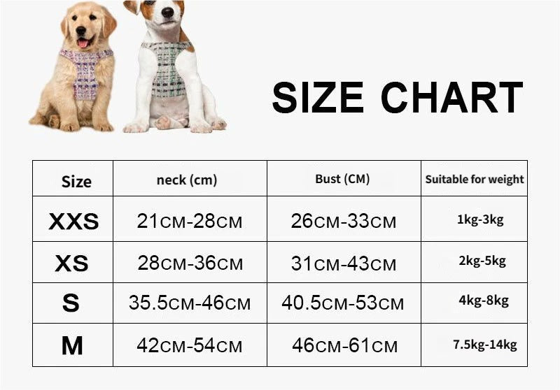Cute cotton Striped Dog Harness and Leash Set Soft Breathable Pet Walking Vest Harness with leash No Pull Puppy Chest harness