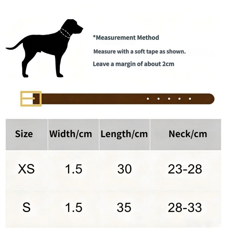 Genuine Leather Dog Collar Inlaid Turquoise & Rhinestones Handmade Soft full grain leather Collar for Small medium dogs