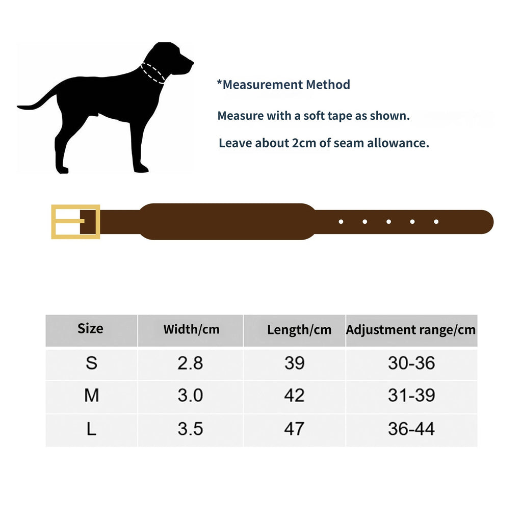 Luxury Full Grain Genuine Leather Dog Collar with Dome Mushroom Rivets Adjustable wide Leather Collar for Sight hound Greyhound
