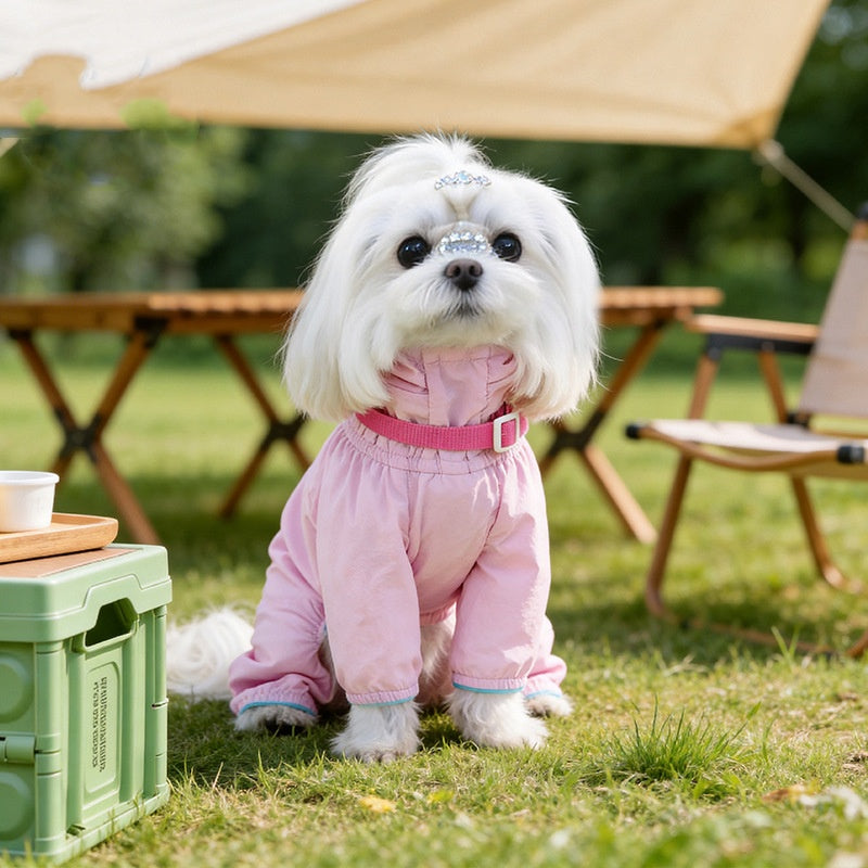 Dog Summer Lightweight Sun Protection Four-Legged Jumpsuit Breathable Thin Outdoor Windproof Dog Coat Full Body Cover Pet Clothes for Small Medium Puppies