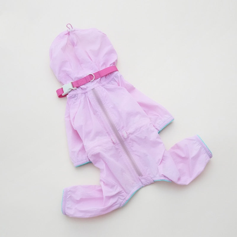 Dog Summer Lightweight Sun Protection Four-Legged Jumpsuit Breathable Thin Outdoor Windproof Dog Coat Full Body Cover Pet Clothes for Small Medium Puppies
