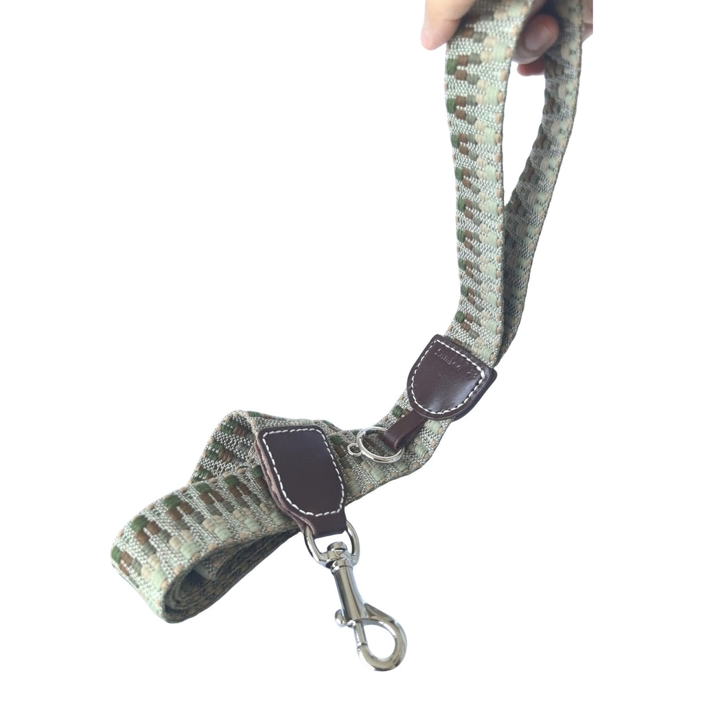 Bohemian Hand Woven Dog Collar 3.8CM Wide Genuine Leather dog collar Soft Cotton Webbing Heavy Duty Pet Walking Leash For Small Medium Large Dogs