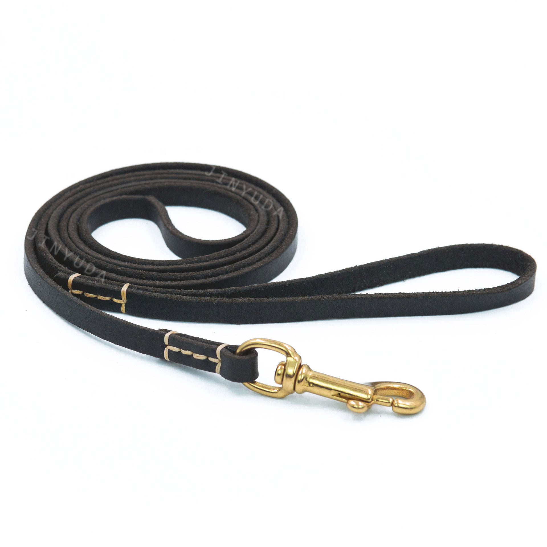 Genuine Top‑Grain Leather Dog Leash