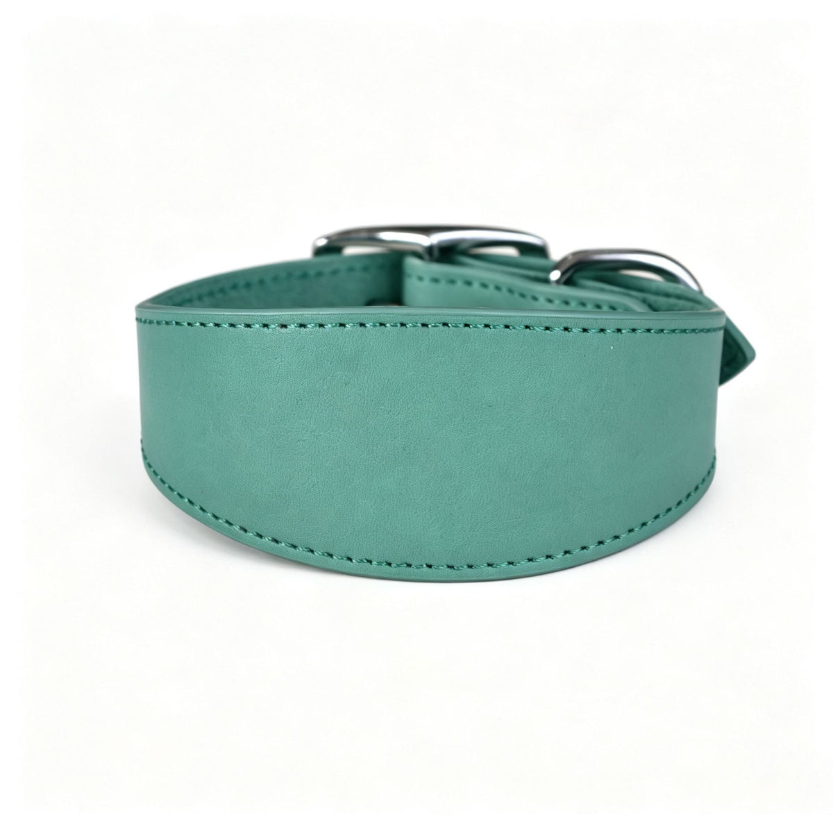 full‑Grain Genuine Leather Dog Collar Wide 4cm 5cm 6cm Adjustable Tapered Collar for Greyhound Whippet Sighthound Long Neck Dogs