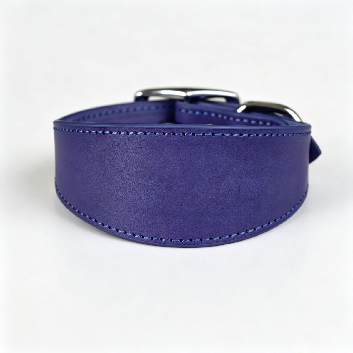 full‑Grain Genuine Leather Dog Collar Wide 4cm 5cm 6cm Adjustable Tapered Collar for Greyhound Whippet Sighthound Long Neck Dogs