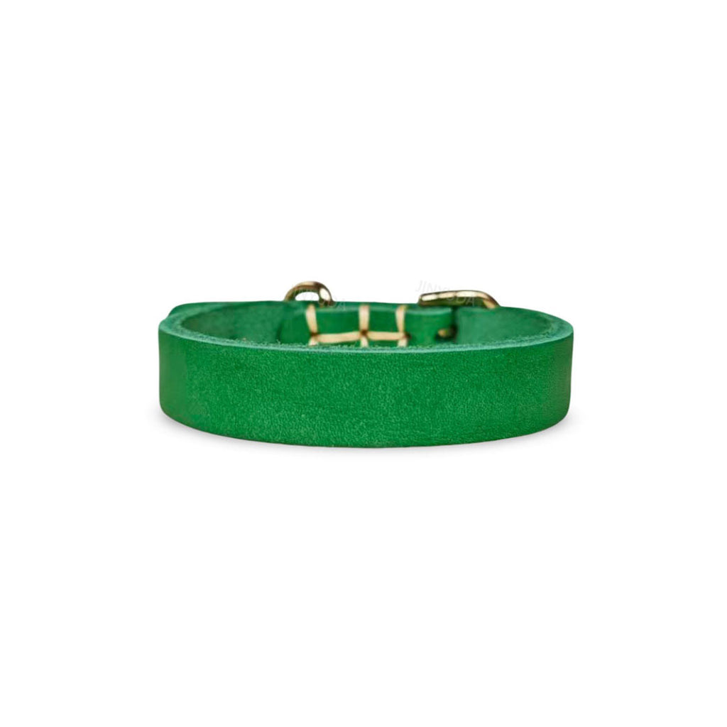 Genuine Top-Grain Cowhide Leather Dog Collar Adjustable Heavy Duty Durable Leather Collar Shock Resistant Anti-Pull for Small Medium Large Dogs Multiple Vibrant Colors Available