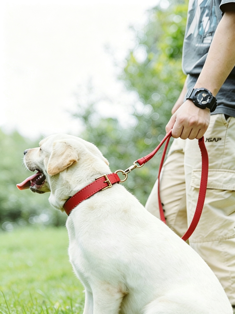 classic Genuine Leather Dog Leash Heavy Duty Soft Real Leather Puppy walking Leash for Small Medium Large Dogs