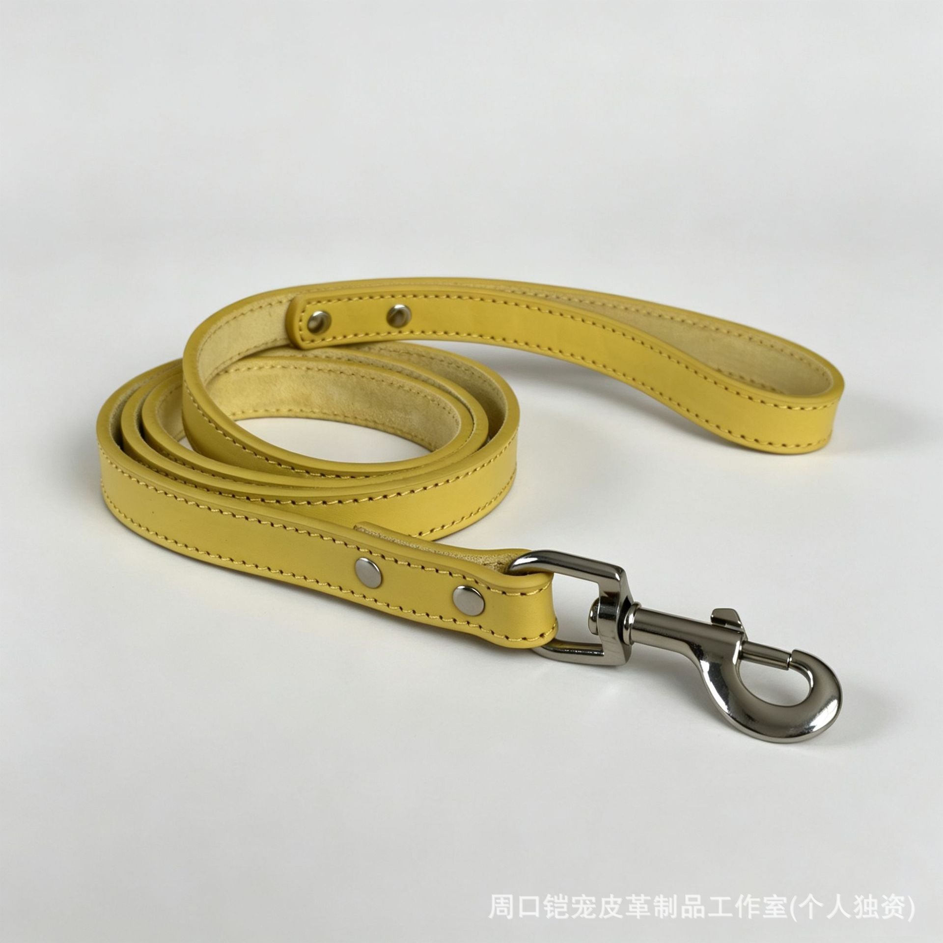 Heavy Duty Thick Leather dog walking leash Wide Genuine Leather Dog Collar Anti-Pull Dog Collar and leash for Greyhound Whippet