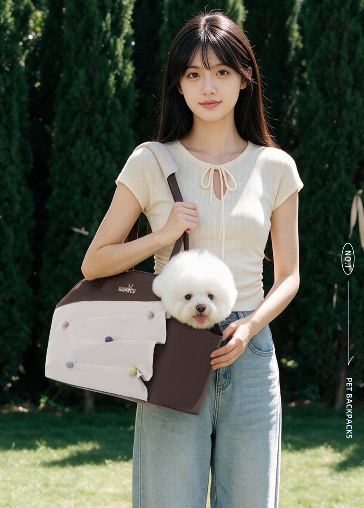 Lightweight Pet sling Bag Portable Soft side Pet Carrier for Pets Up to 8 Lbs Foldable pet travel bag for Small Dogs Cats