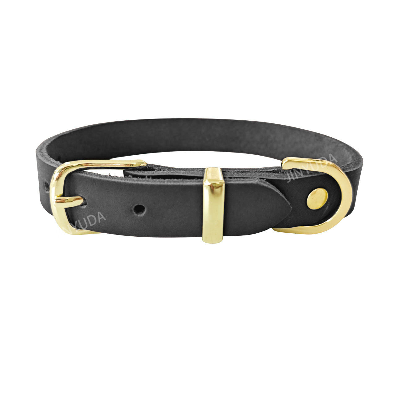 Classic Genuine Leather Dog Collar Adjustable heavy duty Full Grain Real Leather Pet Collar for Small Medium Large Dogs