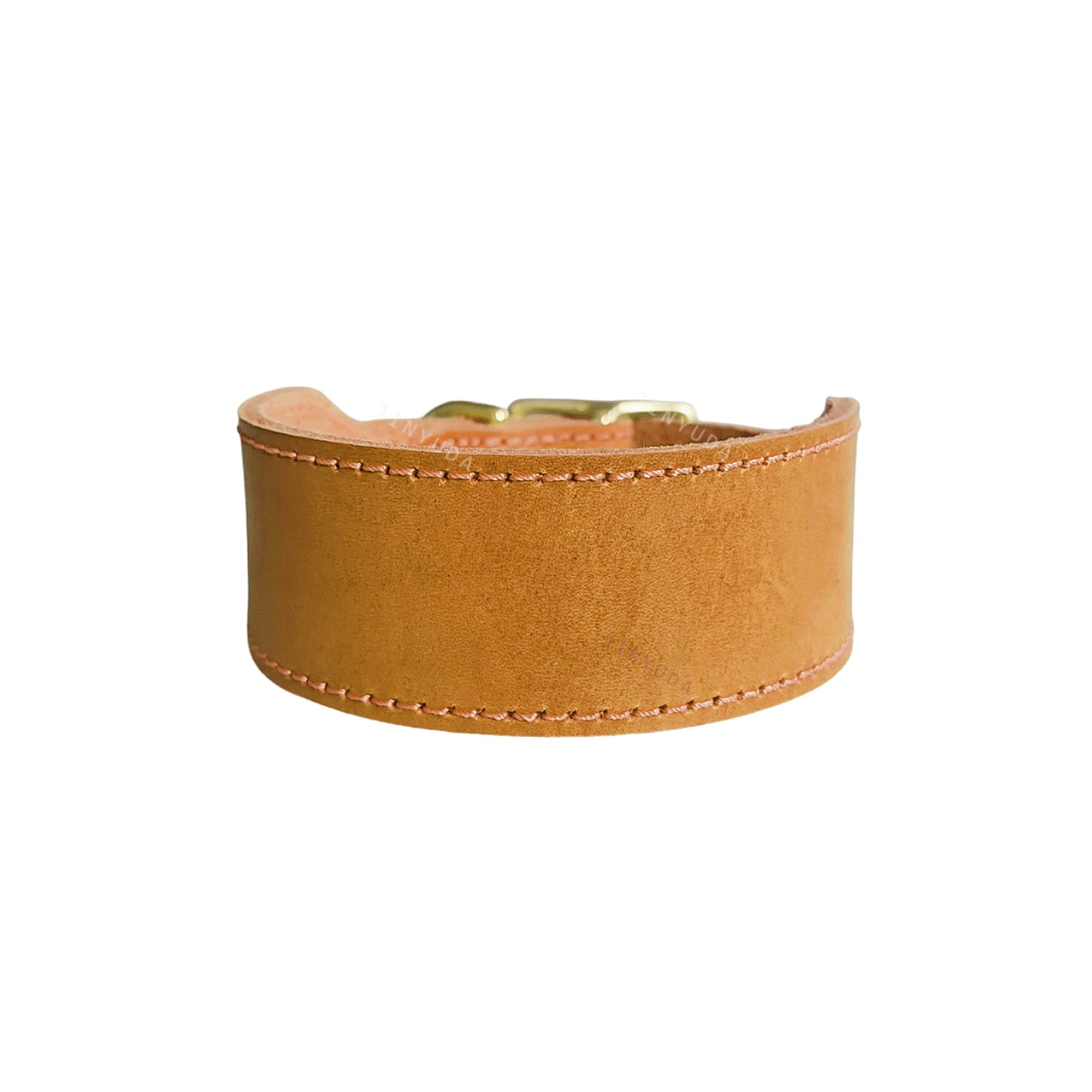 Genuine Full‑Grain leather Dog Collar 5cm wide Thickened pet collar for Medium Large dogs Heavy‑Duty Adjustable dog Collar