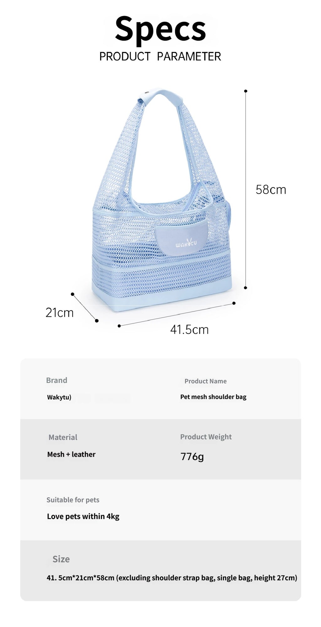 Breathable Mesh Pet Bag for Summer