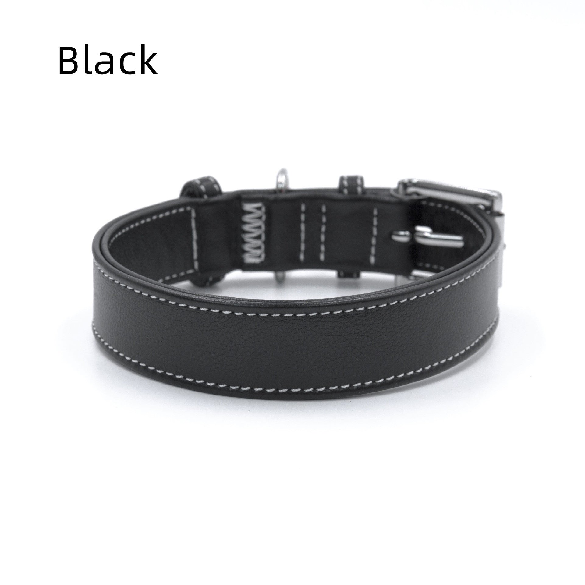 Genuine Leather Dog Collar Adjustable Pet Collar for Small Medium Large Dogs heavy duty No-pull dog collar For daily dog walking