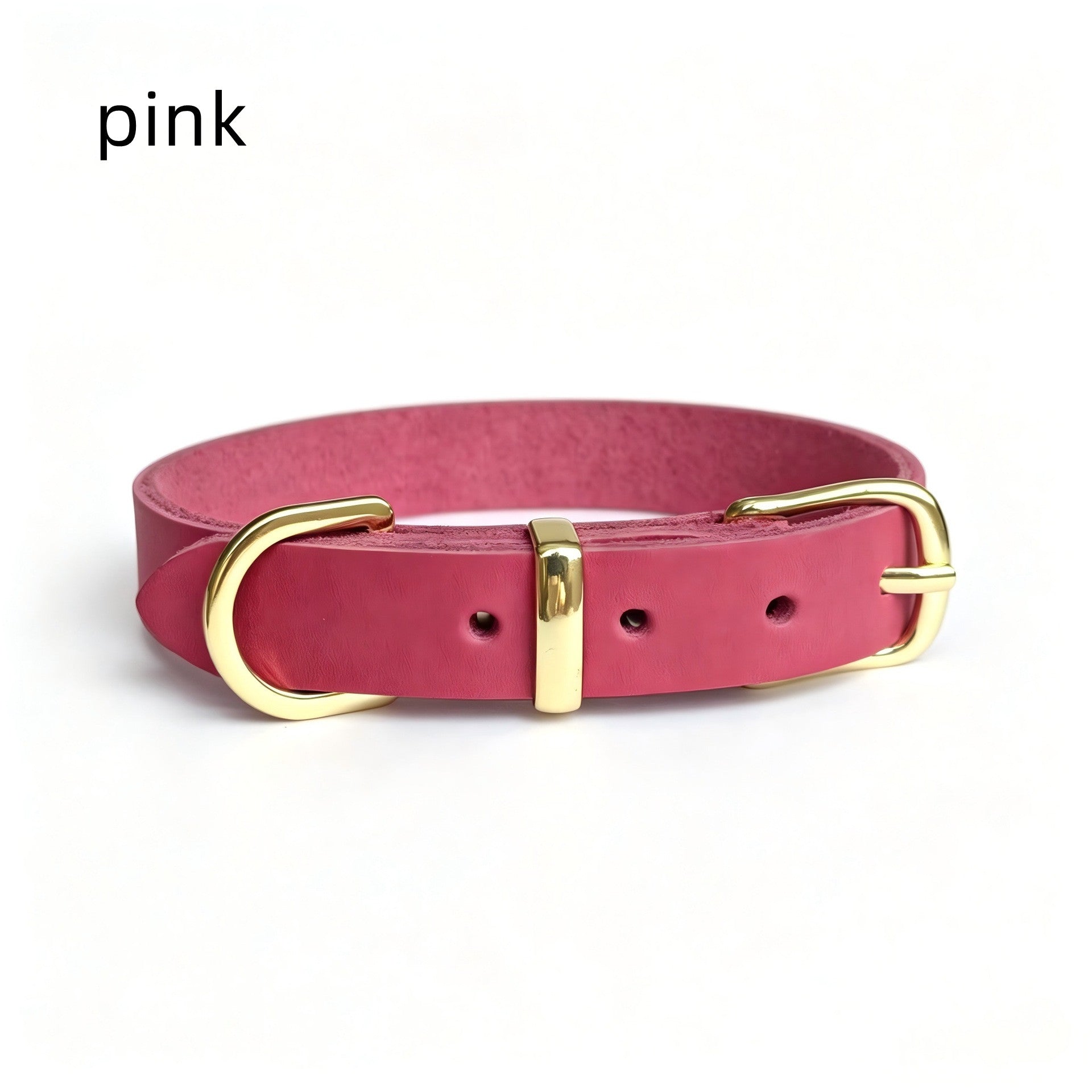 Genuine classic Leather Dog Collar Adjustable Heavy Duty Pet walking Collar Soft Dog Collars for Small Medium Large dogs