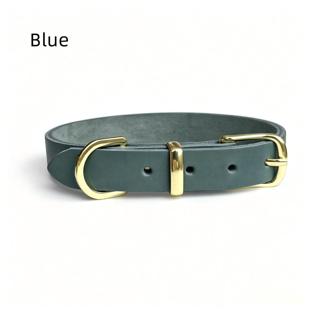 Genuine classic Leather Dog Collar Adjustable Heavy Duty Pet walking Collar Soft Dog Collars for Small Medium Large dogs