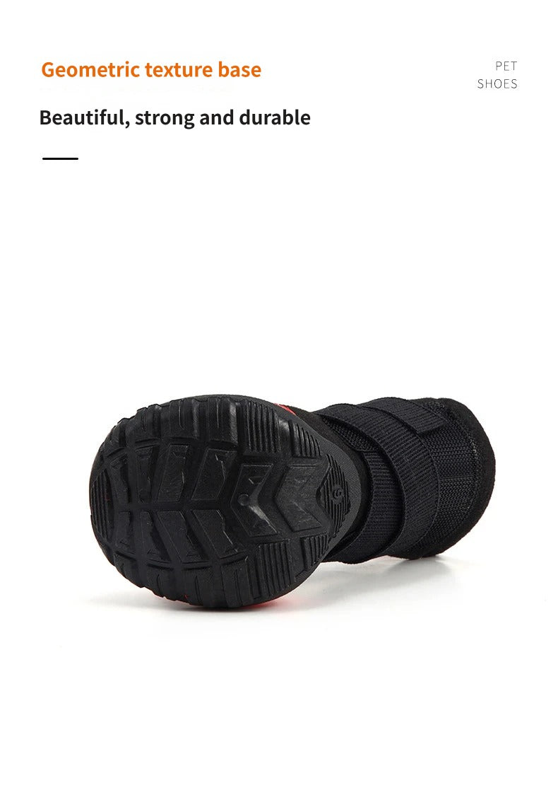 Breathable Non-Slip Dog Boots Dog Shoes with Adjustable Straps & Reflective Strip Outdoor Walking Hiking Paw Protectors