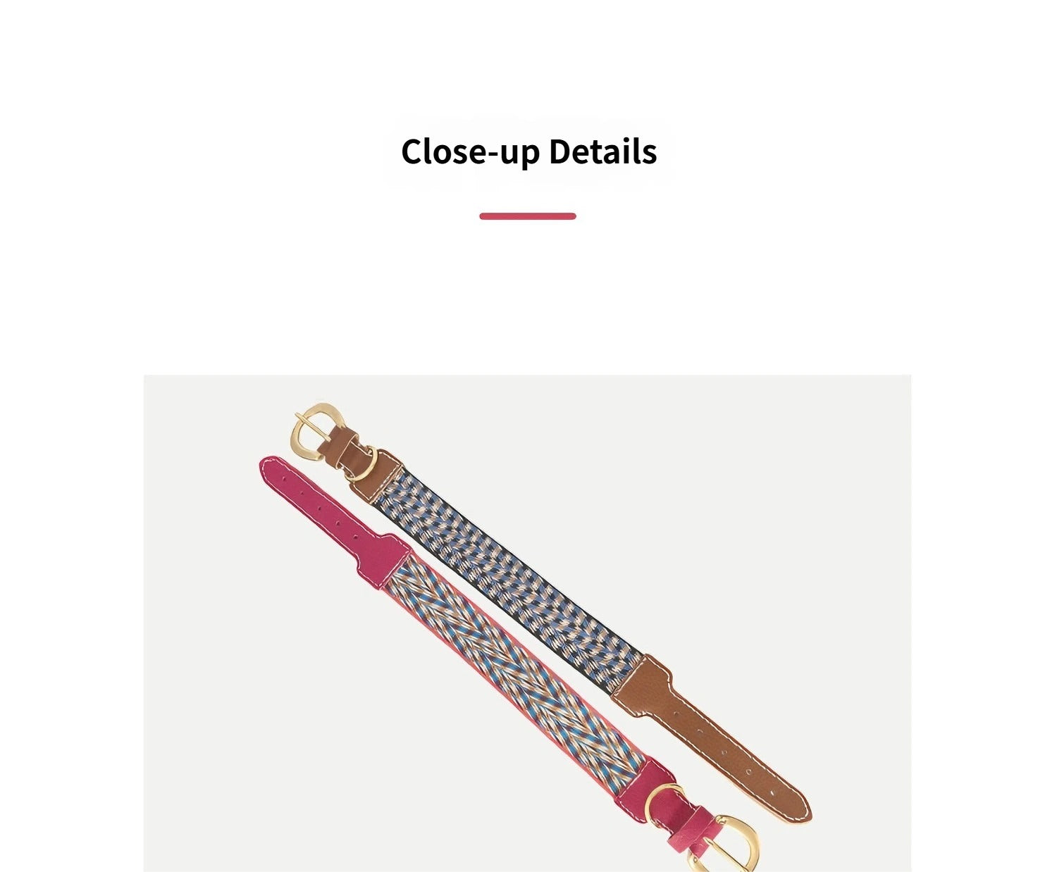 3.8cm Wide Genuine Leather webbing Dog Collar Bohemian Braided Woven Dog Collar and leash Adjustable Soft Leather Pet Collar