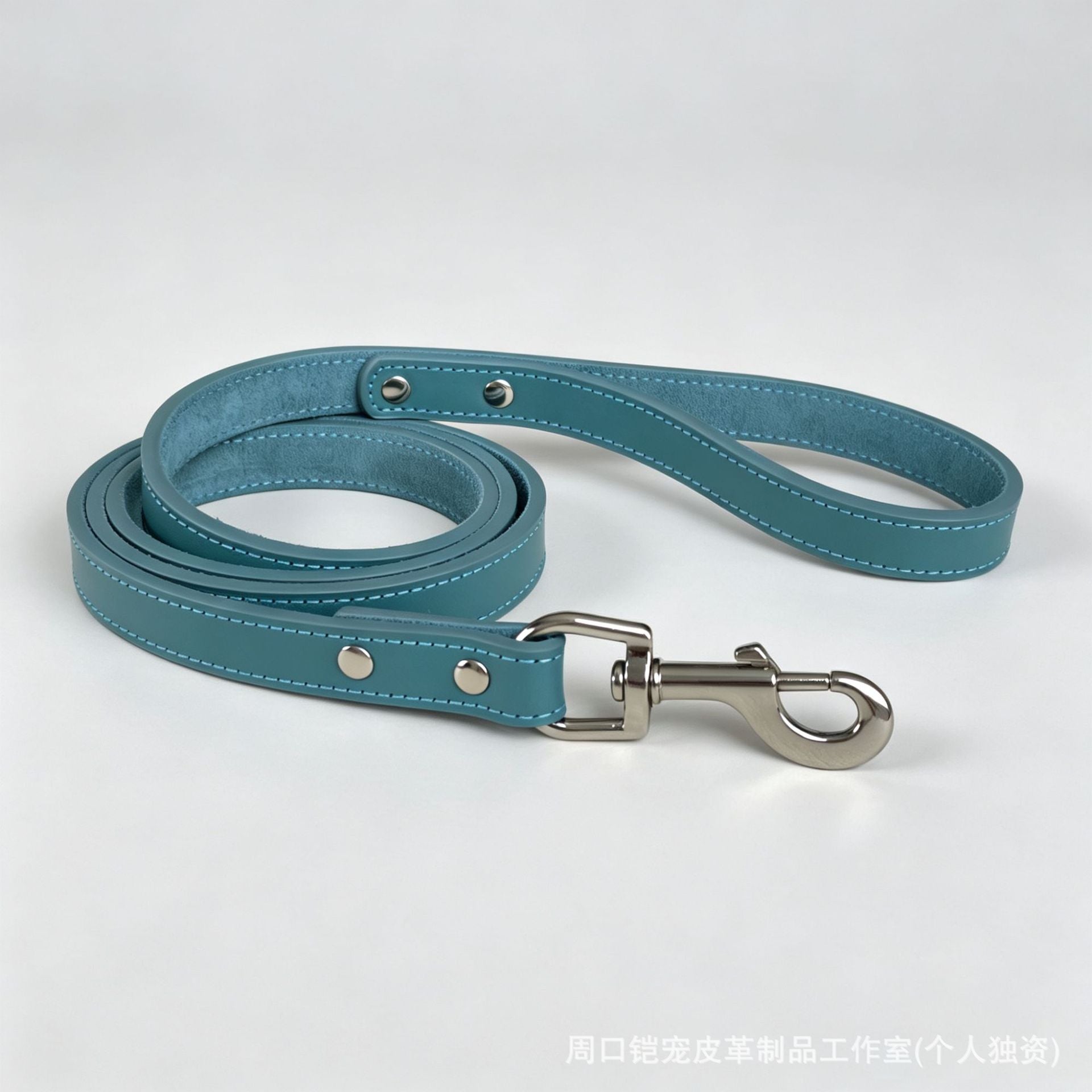 Heavy Duty Thick Leather dog walking leash Wide Genuine Leather Dog Collar Anti-Pull Dog Collar and leash for Greyhound Whippet