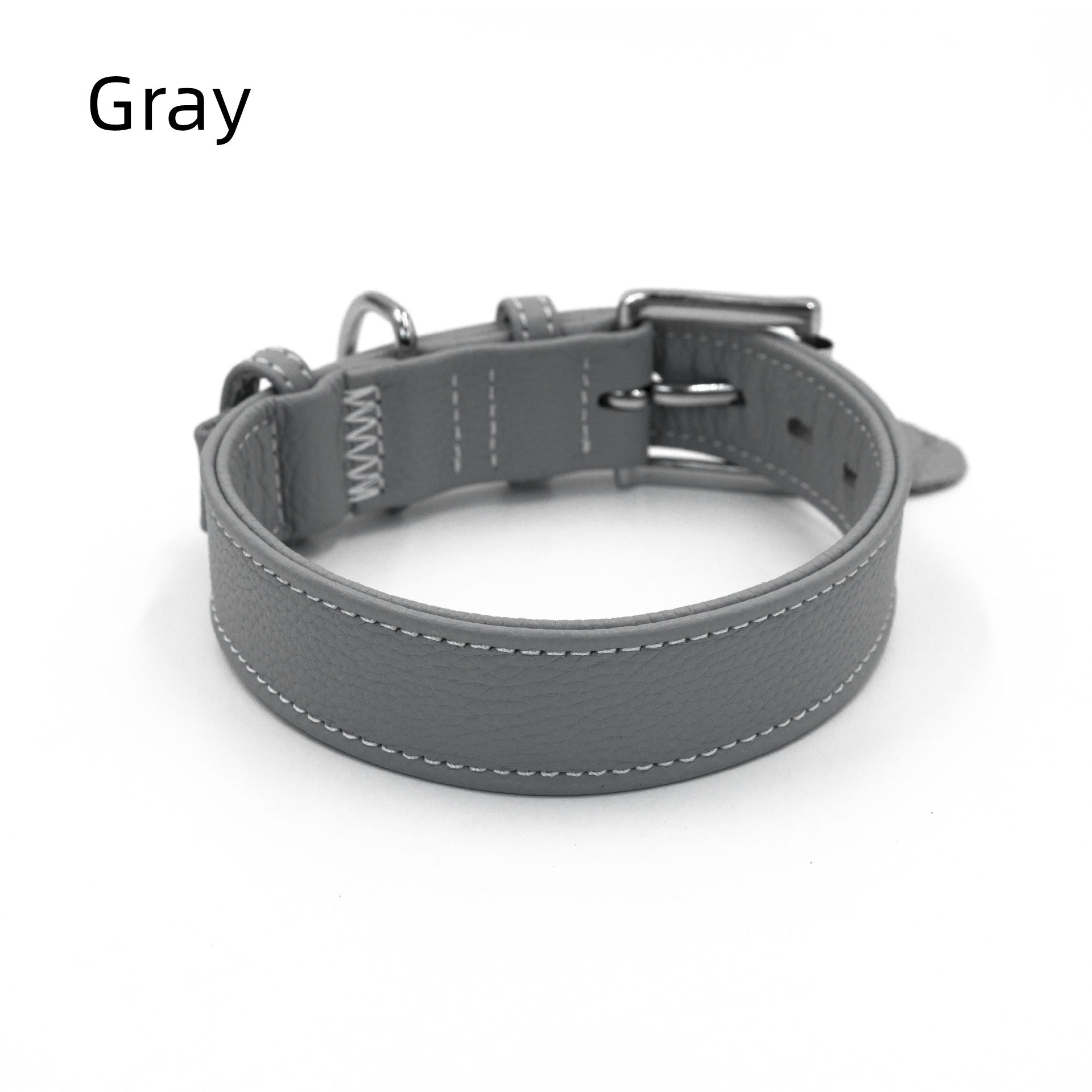 Genuine Leather Dog Collar Adjustable Pet Collar for Small Medium Large Dogs heavy duty No-pull dog collar For daily dog walking
