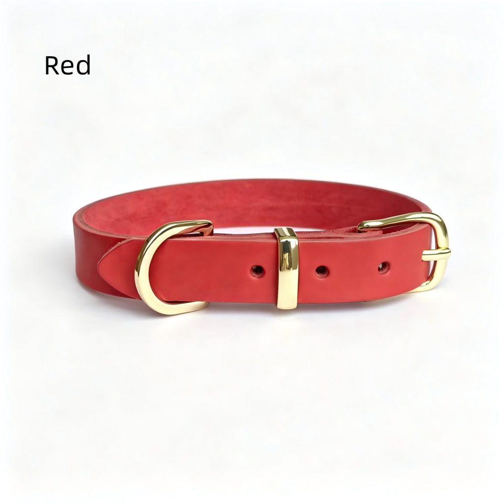 Genuine classic Leather Dog Collar Adjustable Heavy Duty Pet walking Collar Soft Dog Collars for Small Medium Large dogs