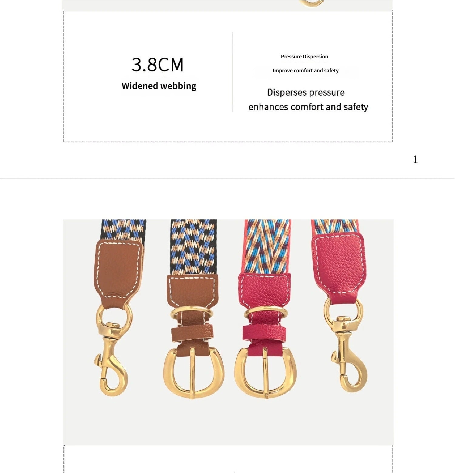 3.8cm Wide Genuine Leather webbing Dog Collar Bohemian Braided Woven Dog Collar and leash Adjustable Soft Leather Pet Collar