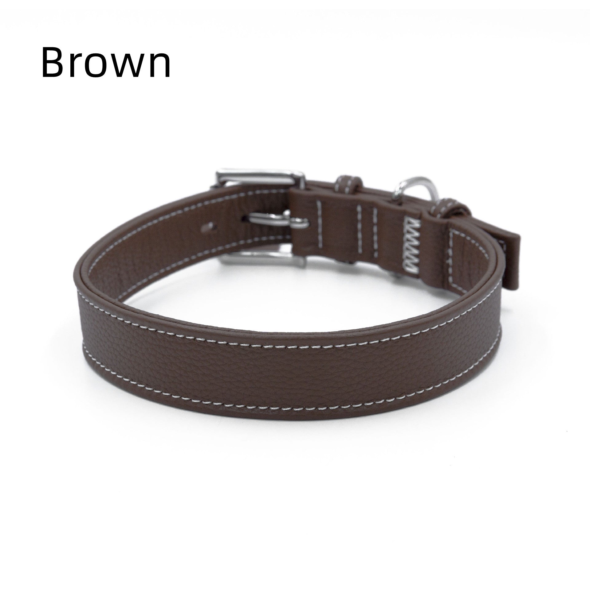 Genuine Leather Dog Collar Adjustable Pet Collar for Small Medium Large Dogs heavy duty No-pull dog collar For daily dog walking