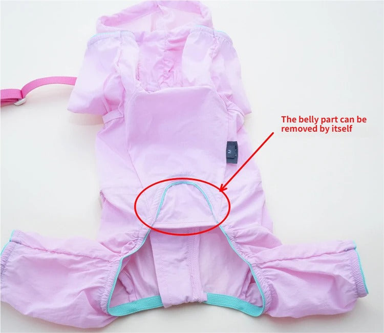 Dog Summer Lightweight Sun Protection Four-Legged Jumpsuit Breathable Thin Outdoor Windproof Dog Coat Full Body Cover Pet Clothes for Small Medium Puppies