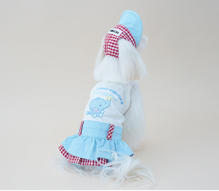 Dog cotton Princess Skirt Clothes Breathable Sleeveless Puppy Suspender dress Layered Ruffle Tutu Dress for Chihuahua Maltese
