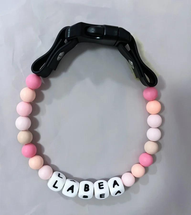 pet Beaded Name collar with friendship bracelet set Custom dog Collar with Beads DIY Name Dog necklace dog Pearl Beaded Collar