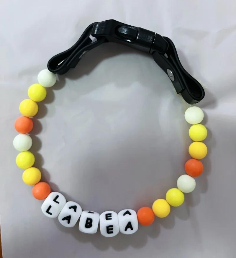 pet Beaded Name collar with friendship bracelet set Custom dog Collar with Beads DIY Name Dog necklace dog Pearl Beaded Collar