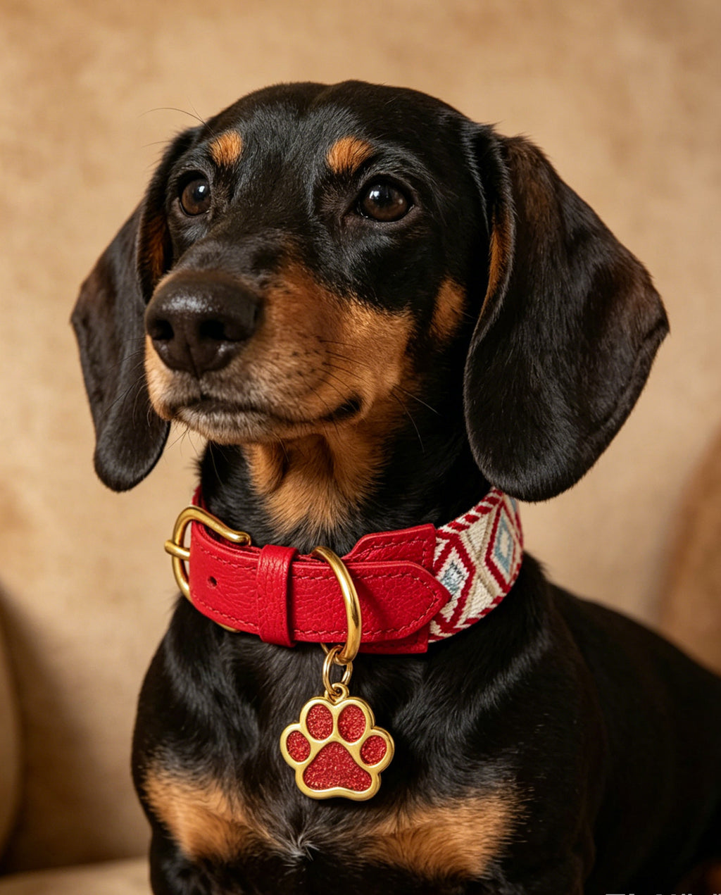genuine Leather with 3.8cm wide webbing Dog Collar and Leash Geometric Woven Adjustable Pet Collar dog Walking Collar Leash