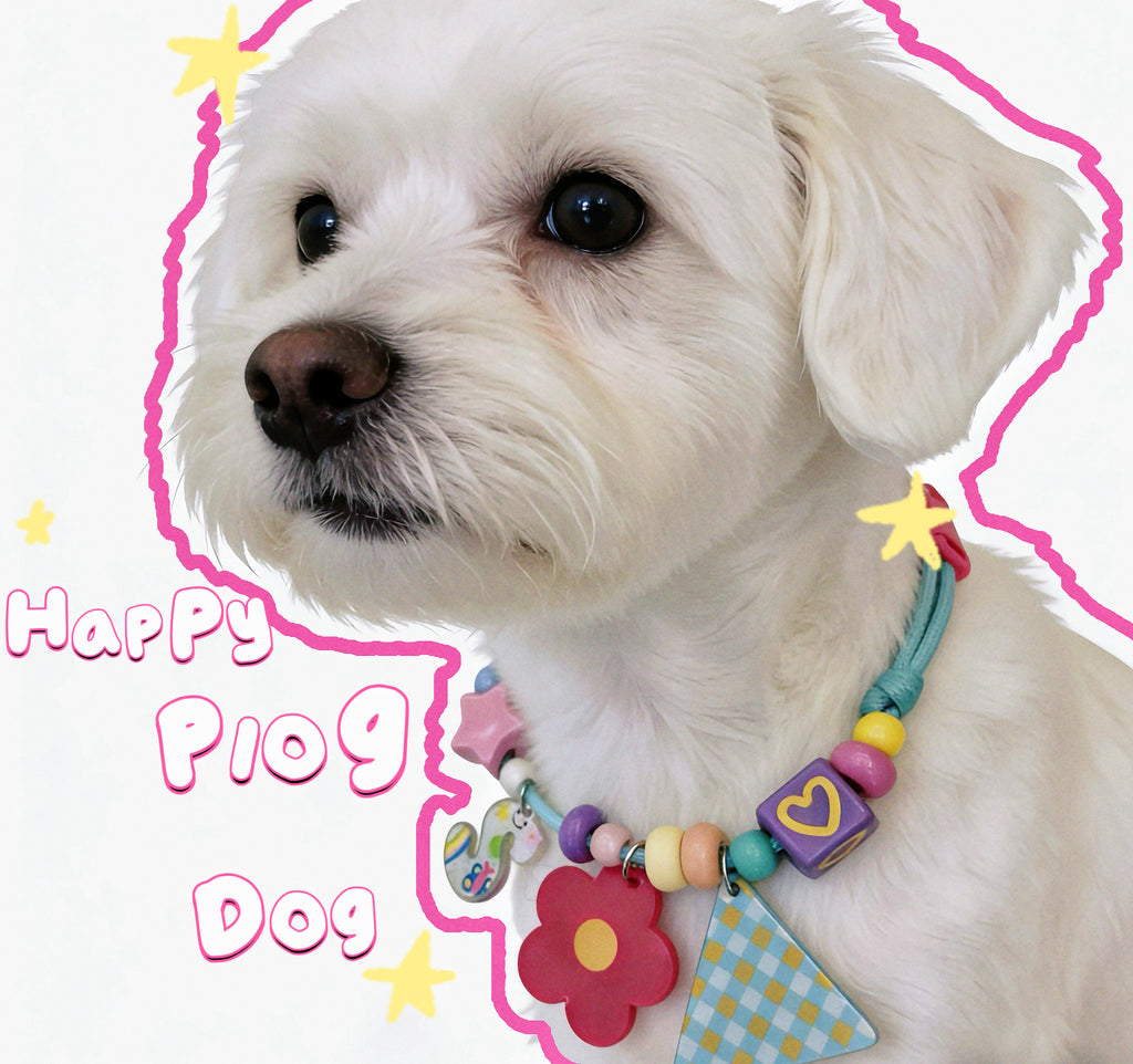 Custom Beaded name Pet Necklace Personalized letter and Daisy Flower Charm Adjustable Bead Collar for Small Dogs Cats