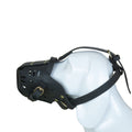 Genuine Top Layer Cowhide Dog Muzzle Adjustable Breathable Anti Bite Leather Pet Muzzle for Medium Large Dogs Prevents Barking Chewing