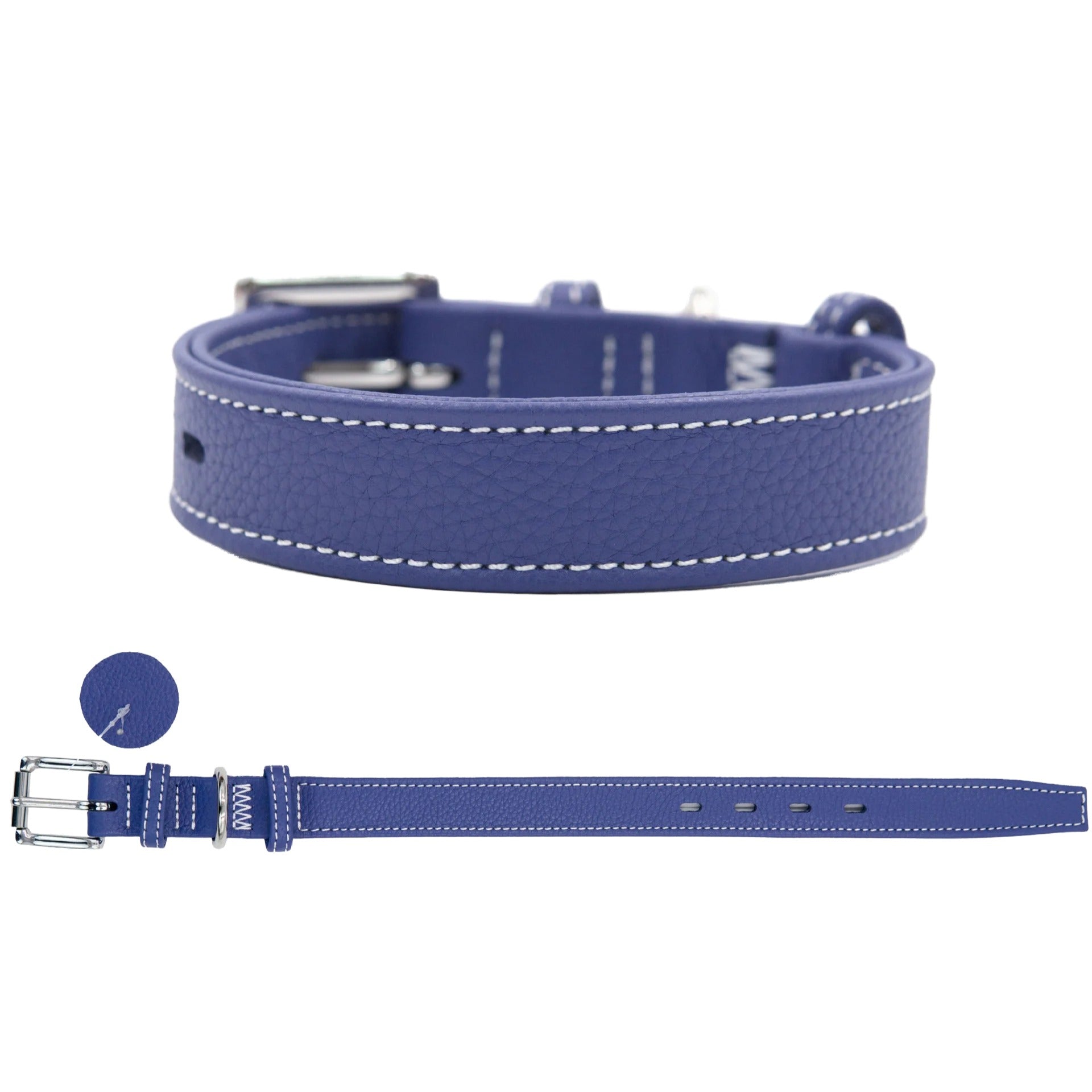 Genuine Leather Dog Collar Adjustable Pet Collar for Small Medium Large Dogs heavy duty No-pull dog collar For daily dog walking