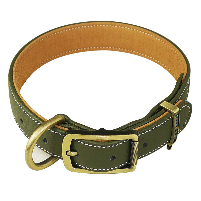 Soft Microfiber Leather Dog Collar Fully Enclosed Design to Prevent Fur Snagging Adjustable heavy duty no pull Pet Collar