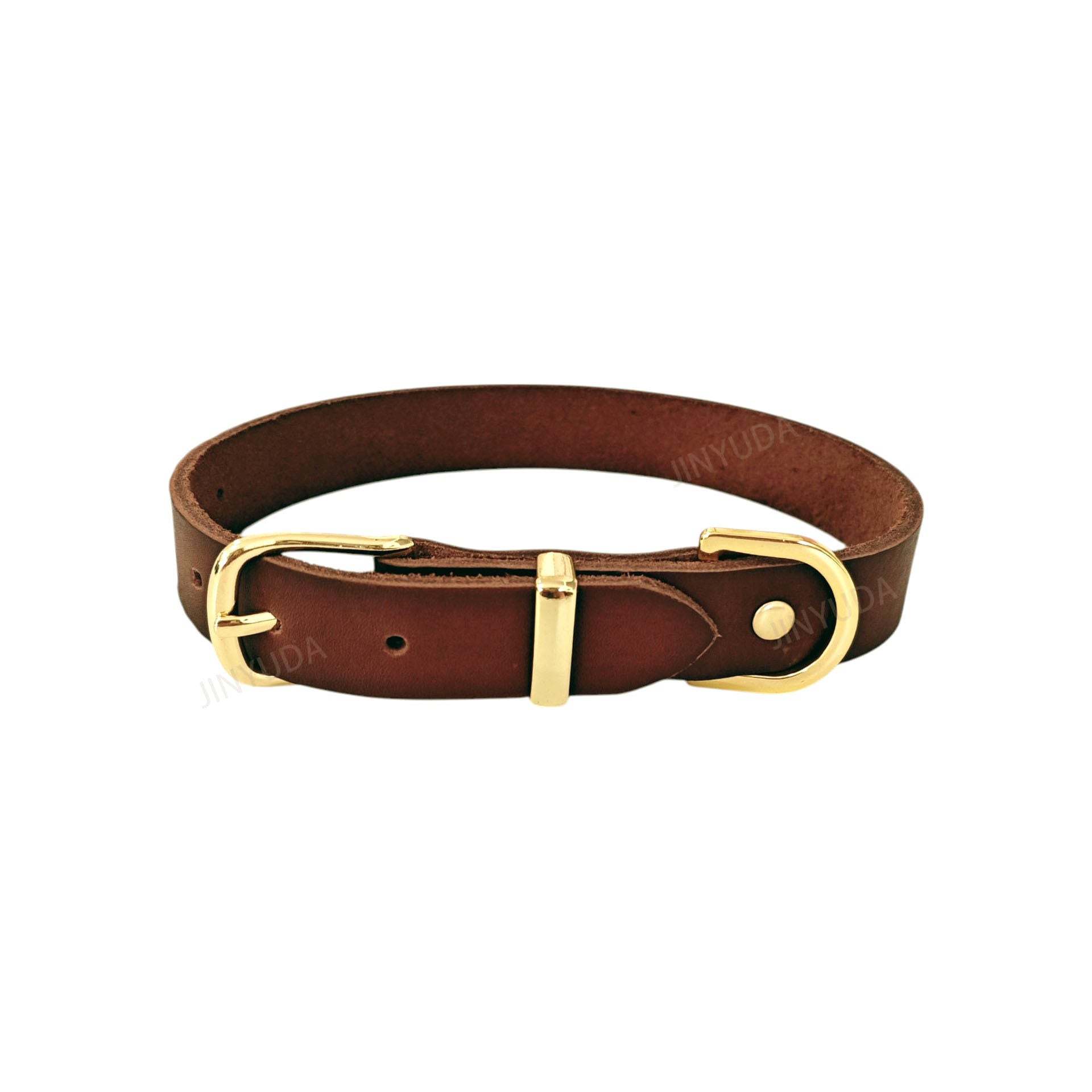 Classic Genuine Leather Dog Collar Adjustable heavy duty Full Grain Real Leather Pet Collar for Small Medium Large Dogs