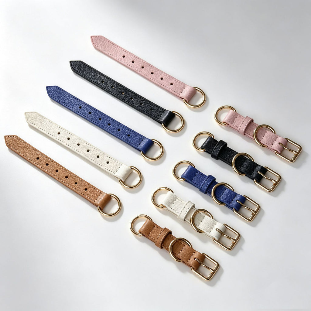 DIY Genuine Leather Dog Collar Adjustable Heavy‑Duty Anti‑Pull Pet Collar top‑grain Leather Dog Collar for DIY Customization