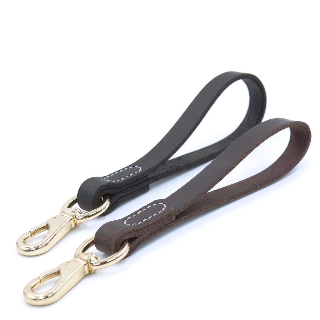 Genuine Leather Short Dog Leash Heavy Duty Traffic Short Lead Handheld Close Control Training Leash for Small Medium Large dogs