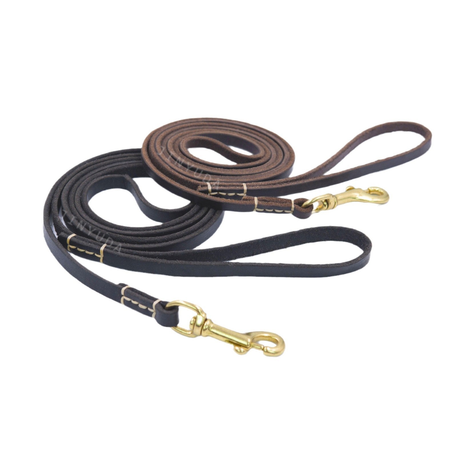 Genuine Top‑Grain Leather Dog Leash