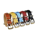 Genuine Full Grain Leather Dog Collar heavy duty Dog Collar for Small Medium Large Dogs adjustable no-pull dog walking collar