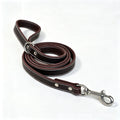 Genuine Leather Dog Leash 1.5m (5ft) Heavy‑Duty full grain Leather dog Walking Leash with Solid Brass Hardware