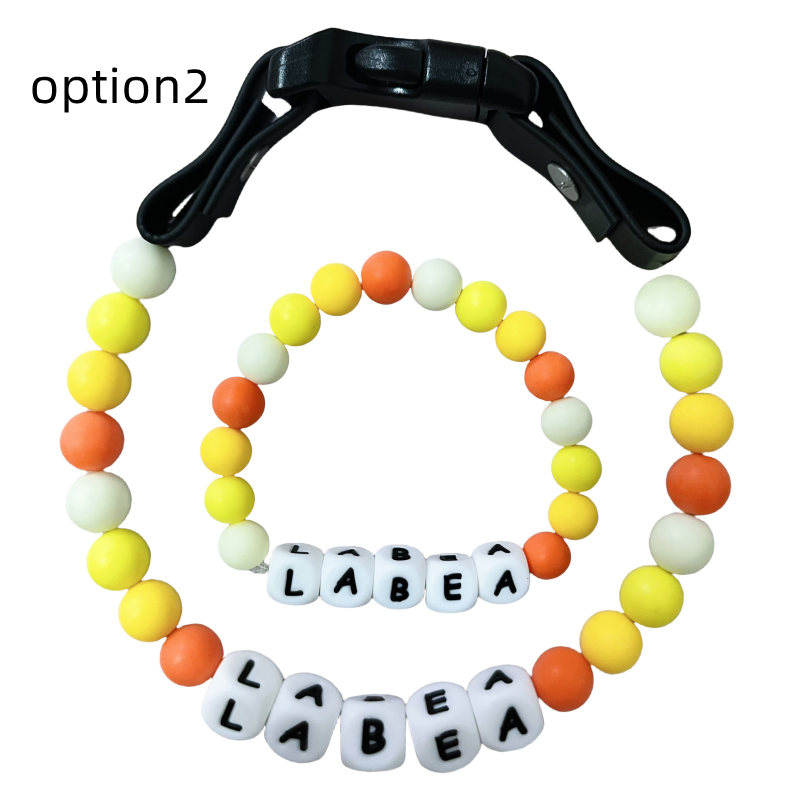 pet Beaded Name collar with friendship bracelet set Custom dog Collar with Beads DIY Name Dog necklace dog Pearl Beaded Collar