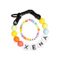 pet Beaded Name collar with friendship bracelet set Custom dog Collar with Beads DIY Name Dog Necklace dog Pearl Beaded Collar