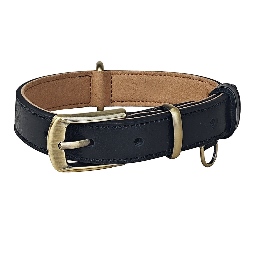 Genuine Full Grain Leather Dog Collar heavy duty Dog Collar for Small Medium Large Dogs adjustable no-pull dog walking collar