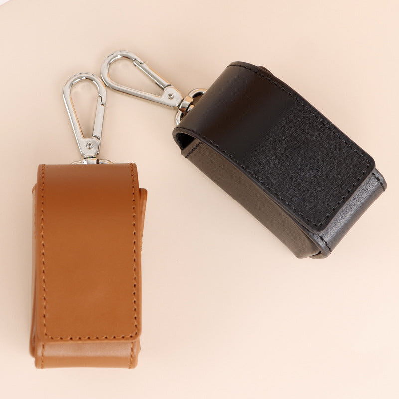 enuine Leather Dog Poop Bag Holder Premium Luxury Pet Waste Bag Dispenser Leather Puppy Poop Bag Carrier for Dog Collar Leash