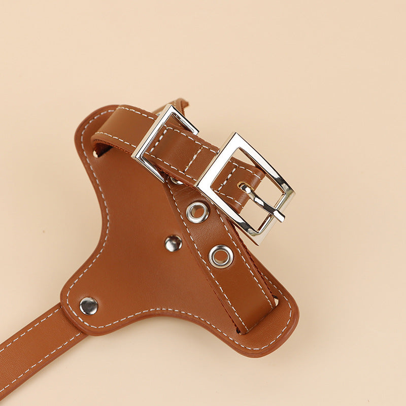 Genuine Leather Dog Harness Adjustable No Pull Pet Walking Harness Heavy Duty Vest Harness for Small Medium Large Dogs