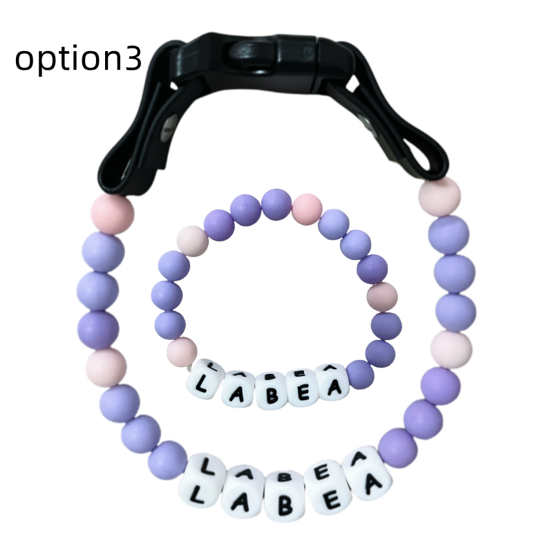 pet Beaded Name collar with friendship bracelet set Custom dog Collar with Beads DIY Name Dog necklace dog Pearl Beaded Collar