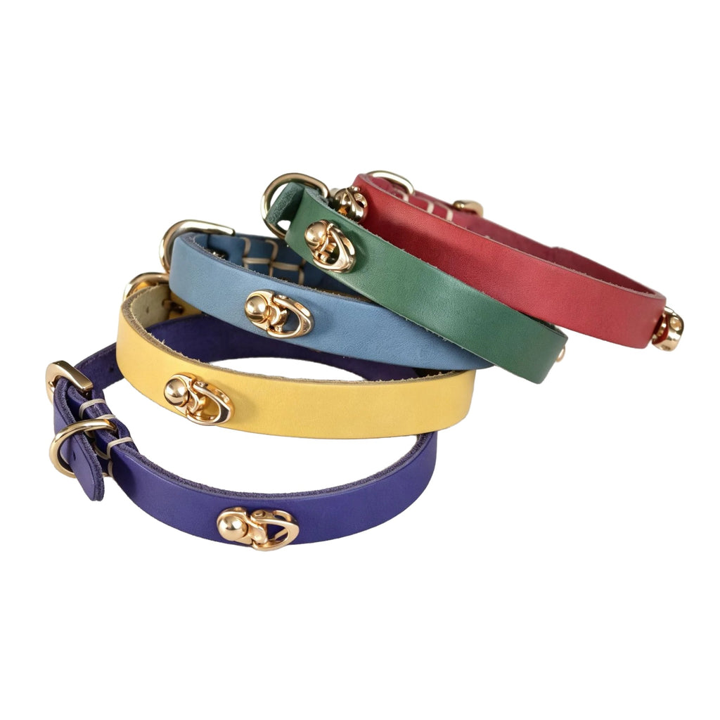 Genuine Full Grain Leather Dog cat Collar Adjustable DIY Pet Collar with clasp adjustable heavy duty no-pull dog walking collar