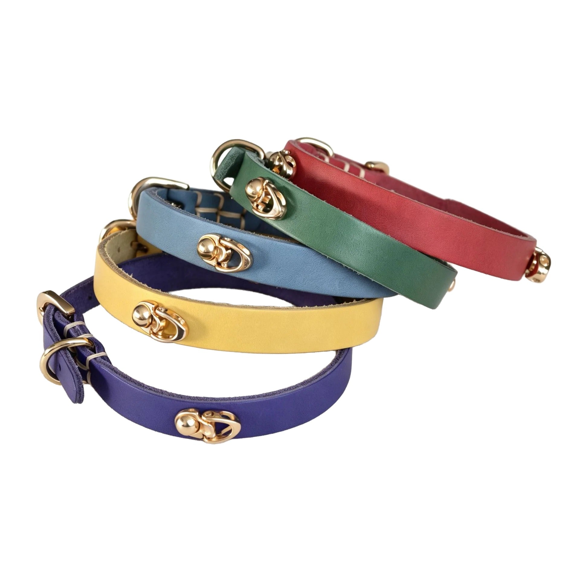 Genuine Full Grain Leather Dog cat Collar Adjustable DIY Pet Collar with clasp adjustable heavy duty no-pull dog walking collar