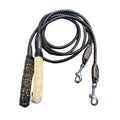 Hand Braided PU Leather Dog Leash with Soft Tweed Handle 1.5M Heavy Duty Walking Lead for Small Medium Large Dogs